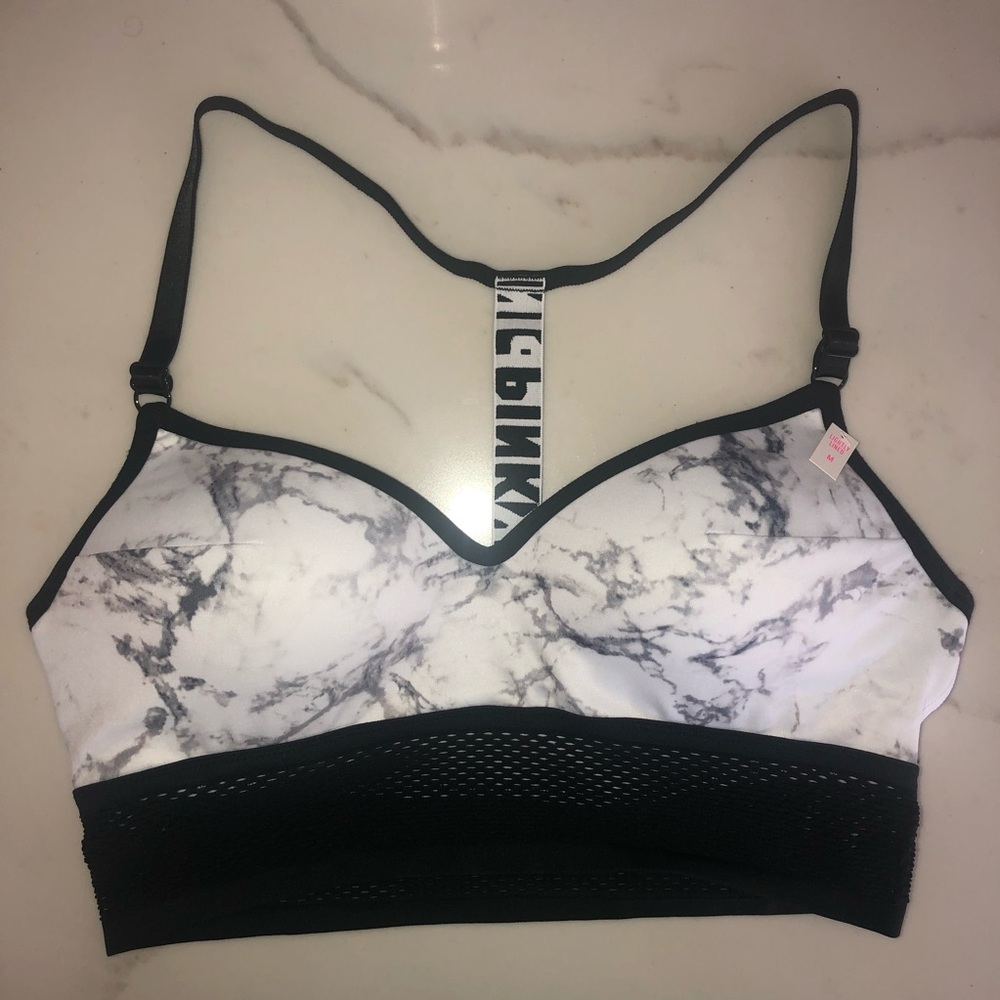 PINK WIRELESS T-BACK BRA